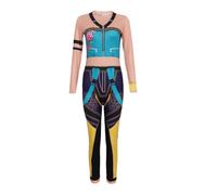 YuanDiann Huntrix Costume de cosplay, une pièce, pour enfant, avec masques, pour Halloween, carnaval, fête animée, convient aux filles et garçons, ensemble 2# + masque 120 cm