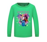 YuanDiann Huntrix Ensemble sweat-shirt et pantalon de jogging 2 pièces pour fille et garçon - Col rond - Survêtement imprimé - Survêtement pour enfants - Sport - Loisirs - Cadeau, vert, 120