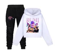 YuanDiann Huntrix Survêtement pour enfant - Sweat à capuche court - Pantalon de jogging - 2 pièces - Pour le sport, les loisirs - Cadeau pour garçon et fille - Sweat à capuche + pantalon, Ensemble