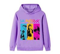 YuanDiann Huntrix Sweat à capuche pour enfant - Avec imprimé de dessin animé mignon - Sweat à capuche décontracté - Cadeau pour garçons et filles, Violet 3#, 150
