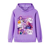 YuanDiann Huntrix Sweat à capuche pour enfant - Avec imprimé de dessin animé mignon - Sweat à capuche décontracté - Cadeau pour garçons et filles, Violet 2#, 140