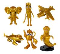 YuanDiann Italie Brainrot Meme Figurines Tung Tung Tung Tralalero Tralala Ballerine Cappuccina Bureau Décoration Jouet Soulagement du Stress Cadeau pour Adultes et Enfants 15# 6PCS