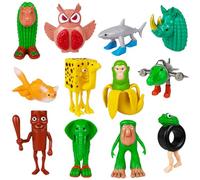 YuanDiann Italie Brainrot Meme Figurines Tung Tung Tung Tralalero Tralala Ballerine Cappuccina Bureau Décoration Jouet Soulagement du Stress Cadeau pour Adultes et Enfants 8# 12 pièces