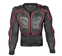 YuanDiann Moto Armure Veste de Protection Pare Pierre Cross Motard Gilet de Protection Cyclisme Patinage Snowboarding Plastron avec Protection de la Poitrine et Dos Rouge 3XL