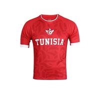 YuanDiann Qatar Football World Cup T Shirts Fans Cheer on Sport Training Mens Womens Printing Short Sleeve Crew Neck Stretch Casual Breathable Quick Dry Tee Shirt Tunisia M