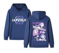 YuanDiann Sweat à capuche Huntrix pour fille - Avec imprimé de dessin animé - Sweat à capuche sportif pour garçons, filles et adolescents - Cadeau de loisirs, Marine 3#, 150