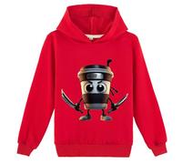 YuanDiann Sweat à capuche pour enfant - Cappuccino Assassino - Rouge marron italien - Automne - Hiver - Sport - Décontracté - Cadeau pour garçons et filles, rouge, 160