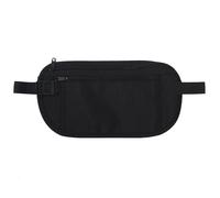 yuandnn Ceinture porte-monnaie, porte-passeport, portefeuille de voyage caché sécurisé avec blocage RFID, sac banane réglable avec 2 poches pour homme et femme (noir), Noir , Sport