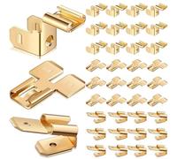 YUANGANG Lot de 12 cosses de chaise en laiton à déconnexion rapide, connecteurs à double coque, adaptateurs mâles femelles non isolés pour connexions électriques, jaune