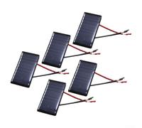YUANGANG Lot de 5 panneaux solaires portables 5 V 60 mA - Mini cellule solaire à monter soi-même - Haute efficacité - Pour les applications de chargeur solaire DIY - 68 x 36 mm
