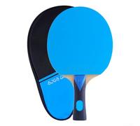 YUANGANG Raquette de tennis de table, raquette de tennis de table portable, longue poignée avec sac de rangement pour extérieur et intérieur (bleu)