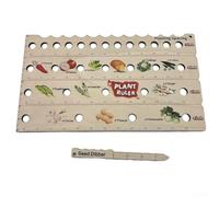 YUANGANG Règle en bois pour plantes avec trous - Multifonction - Outils de jardinage - Mesure de l'espacement - Règle pour les jardiniers