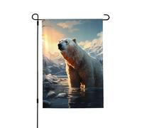 YUANGJHOP Drapeau ours polaire en hiver. Convient pour l'intérieur et l'extérieur, parfait pour la maison, le jardin, les événements et les expositions patriotiques.