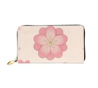 yuangjhop Little Pink Cherry Blossoms Portefeuille en cuir pour femme Design élégant avec plusieurs emplacements pour cartes, compartiment pour espèces et cuir durable.