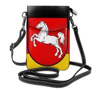 yuangjhop Petit sac à main pour téléphone portable, motif drapeau de la Basse-Saxe, sac à bandoulière à imprimé floral, mini portefeuille en cuir synthétique avec bandoulière, fermeture magnétique