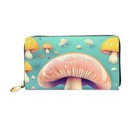 yuangjhop Pretty Little Mushrooms Portefeuille en cuir avec plusieurs emplacements pour cartes, compartiment pour espèces et cuir durable pour femme