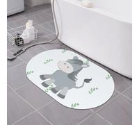yuangjhop Smiling Donkey Diatom Mud Tapis de sol de salle de bain antidérapant absorbant à séchage rapide désodorisant Tapis de porte de salle de bain super épais et doux.