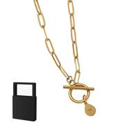 YUANHUYUOU Collier avec initiale, collier avec pendentif initial personnalisé, collier avec petites lettres, cadeau de Noël pour femme (H)