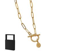YUANHUYUOU Collier avec initiale, collier avec pendentif initial personnalisé, collier avec petites lettres, cadeau de Noël pour femme (E)