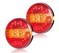 Yuanjoy 2 Feux Arrière Pour Remorque 12V/24V Éclairage Remorque Étanche Rond En Forme De Dôme Universel Pour Camion Caravane Fourgon Ou Tracteur