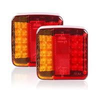 Yuanjoy 2 Feux Arrière Remorque LED 12V 24V IP67 Étanches Avec Stop Feu Arrière Clignotant Et Éclairage Plaque Pour Camion Caravane Fourgon Tracteur