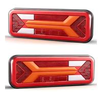 Yuanjoy 2 Jeu De Feux Arrière LED Pour Remorque 12V 24V IP67 Étanches Avec Feux Stop Clignotants Position Recul Et Antibrouillard Pour Camion Caravane Fourgon Tracteur