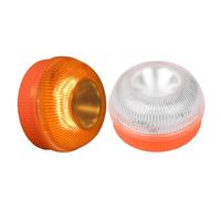 Yuanjoy 2 Pièces Gyrophare LED Éclairage De Secours, Base Magnétique, Balise Voyant D'avertissement de Voiture À 360° Pour Voitures, Motos, Batterie Rechargeable, Modes Clignotant, Jaune, Fixe, Blanc