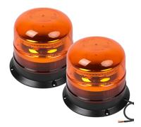 Yuanjoy 2 Pièces Gyrophare LED, Feu de Signalisation Orange, 6 Modèles Clignotants et 3 Modèles Rotatifs 1 Mode Croisière avec Boutons 12V-24V DC IP67 pour Voiture, Quad, Tracteur, Chariot Élévateur