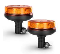 Yuanjoy 2 Pièces Gyrophare LED, Feu de Signalisation Orange, 6 Modèles Clignotants et 4 Modèles Rotatifs 2 Mode Croisière avec Boutons 12V-24V DC IP67 pour Voiture, Quad, Tracteur, Chariot Élévateur
