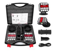 Yuanjoy Ensemble de Feux Arrière de Remorque Sans Fil, IP67 Étanche 12V/24V Dynamique Avec Support Adhésif Réglable, Pour Camping-Cars Bateaux Véhicules Caravanes