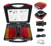 Yuanjoy Feu Arrière LED Sans Fil Pour Remorque Magnétique IP67 12V Avec Certification ECE Avec Connecteur 7 Pôles Pour Remorques, Camions, Camping-Cars Ou Poids Lourds