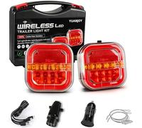 Yuanjoy Feux Arrière Sans Fil Pour Remorque, 2 Options De Montage Étanches Avec Aimants Pour Remorquage, Kit D'Éclairage LED Portatif Pour Camions, Bateaux Et Véhicules De Loisirs