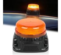 Yuanjoy Gyrophare LED Ambre, 9 Modes Clignotants 12-24V Feu LED, Alarme De Recule 110 dB, IP67 Imperméable Lumière D'urgence Jaune Pour Véhicules, Chariots Élévateurs, Tracteurs, Autobus