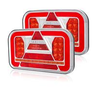 Yuanjoy Kit De Feux ArrièRe De Remorque, 10-30 V Led Feux ArrièRe Universels, Ip67 éTanche, Super Lumineux, éClairage Multifonctionnel, Adapté Aux VéHicules Routiers