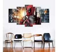 YUANJUN Multi Panneau 5 Parties Tableaux Murale Affiches Photos Décoration Salon Frame Toile Images Motif Graphique Art Mural Stickers Peintures Peintures Deadpool