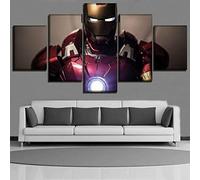 YUANJUN Multi Panneau 5 Parties Tableaux Murale Affiches Photos Décoration Salon Frame Toile Images Motif Graphique Art Mural Stickers Peintures Affiche du Film The Iron Man