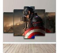 yuanjun Multi Panneau 5 Parties Tableaux Murale Affiches Photos Décoration Salon Toile Images Motif Graphique Art Mural Stickers Peintures Captain America Et Thor