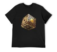 yuankeduo Hellraiser Puzzle Box Cenobite Pinhead Horror Movie Vintage T Shirt Short Sleeve Funny Top Black 3XL