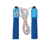 YUANKEECE Corde à sauter réglable en PVC, 3 couleurs, compte précis, avec poignées antidérapantes confortables (Bleue)