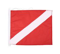 YUANKEECE Drapeau de plongée pour plongée sous-Marine Internationale, apnée, Utilisation en Bateau avec Flotteur, Type de Corde de Liaison Rouge et Blanche