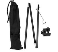 YUANKEECE Poteau de lumière pliable pour Camping en plein air, support de lampe Portable en alliage d'aluminium (Noire)