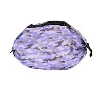 YUANKEECE Sacs de Courses Pliables pour épicerie, Sacs fourre-Tout imperméables et réutilisables avec bandoulière, Sacs de Rangement en Tissu Oxford Durable pour Voyage, Plage, (Camouflage Violet)