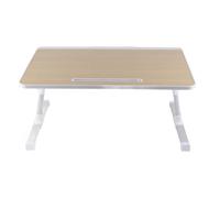 YUANKEECE Table d'ordinateur Portable au lit avec Pieds Pliables et Plateau pivotant, en Alliage d'aluminium, idéale pour écrire, Travailler, Lire et Manger. Parfaite pour écrire, (Chêne Jaune)
