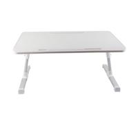 YUANKEECE Table d'ordinateur Portable au lit avec Pieds Pliables et Plateau pivotant, en Alliage d'aluminium, idéale pour écrire, Travailler, Lire et Manger. Parfaite pour écrire, (Blanc Chaud)