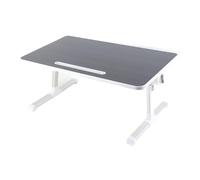 YUANKEECE Table d'ordinateur Portable au lit avec Pieds Pliables et Plateau pivotant, en Alliage d'aluminium, idéale pour écrire, Travailler, Lire et Manger. Parfaite pour écrire, (Noir brossé)
