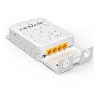 YuanLey Extender PoE Gigabit Extérieur 1 en 3 Sorties, 802.3af/at 4 Port PoE Repeater IP66 Waterproof, Vlan, Prolonge de 100m la Transmission de l'énergie et des Données, Montage Mural Plug and Play
