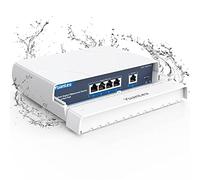 YuanLey Switch PoE 4 Port Gigabit Étanche Extérieur Ethernet Non Géré Commutateur Réseau avec Fonction VLAN, Alimentation Intégrée 78W, IEEE802.3af/at et Plug & Play, Idéal pour l'extérieur