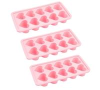 Yuannee Bac à Glaçons en Forme de Cœur,3 PCS Reutilisable Moules en Silicone en Forme de Cœur à 10 Cavités Silicone Facile à Démouler Moule pour Whisky Cocktail Jus de Fruits Boisson Glaces Chocolat