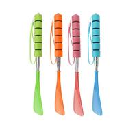 Yuannee Chausse Pied Telescopique,4 PCS Couleurs Chausse-Pied Télescopique Long Manche Poignée Ergonomique en Métal pour Seniors Femmes Hommes Enfile-Chaussette Aide à l'Équipement