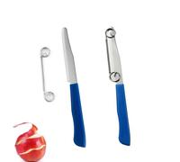 Yuannee Couteaux à Fruits et Légumes en Acier Inoxydable,2 PCS Éplucheur Rapide avec Ressort Amovible Découpe Julienne Trancheuse Multifonctions pour Pommes de Terre Carottes avec Poignée Ergonomique